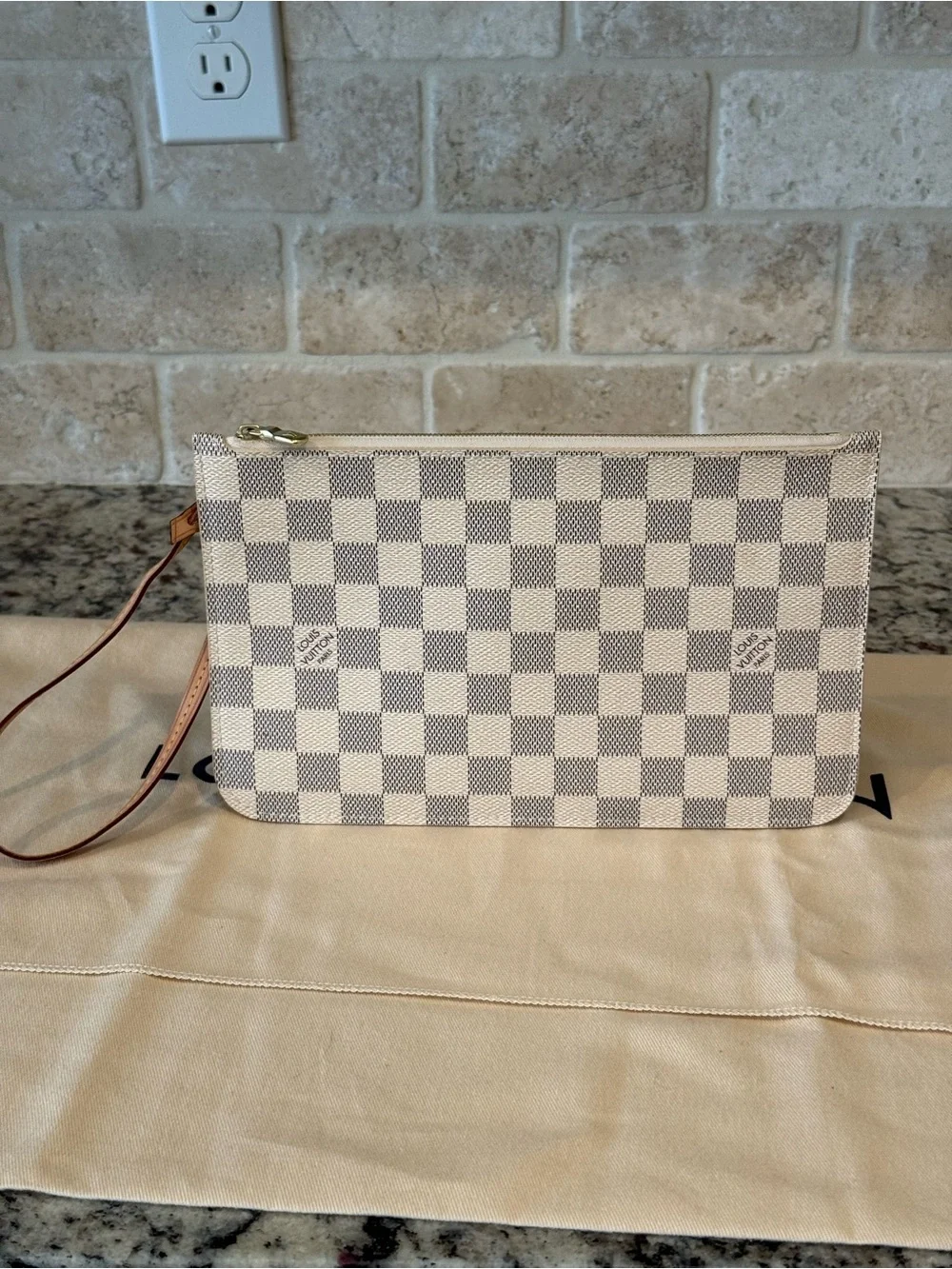 Louis Vuitton Damier Azur Neverfull Pouch
